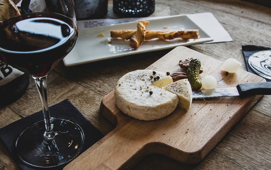 Cheese and wine